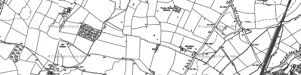 Old map of Braunstone Town in 1885