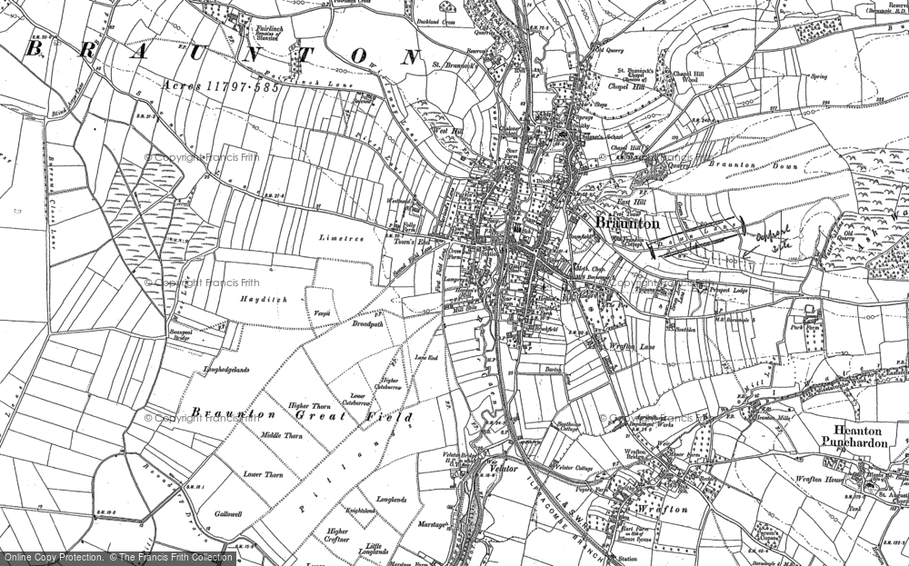 Old Map of Braunton, 1903 in 1903