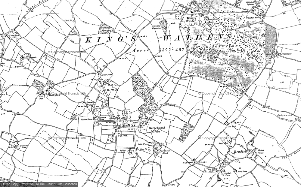 Old Map of Breachwood Green, 1899 in 1899