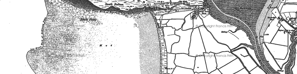 Old map of Brean Down in 1902