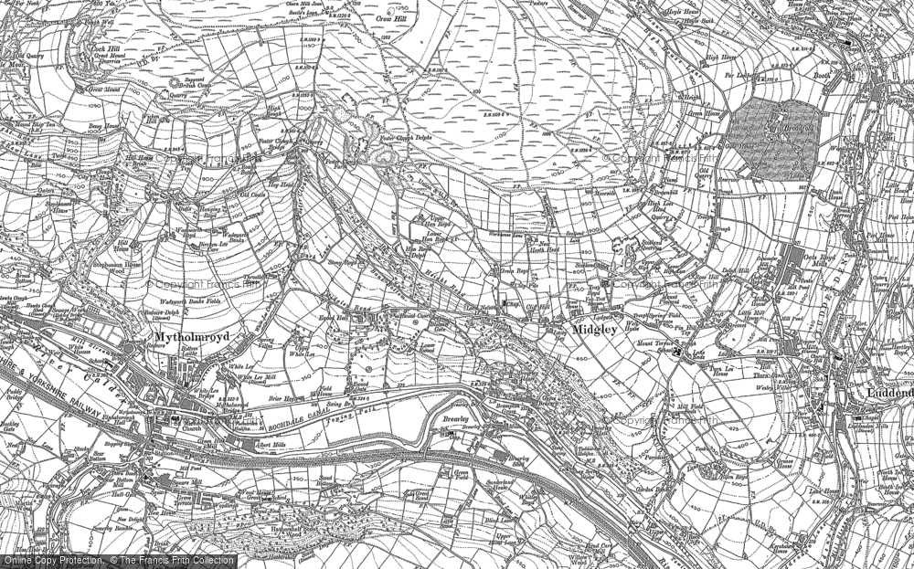Old Map of Brearley, 1892 - 1893 in 1892