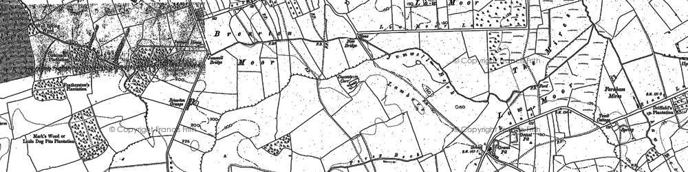 Old map of Brearton Moor in 1849