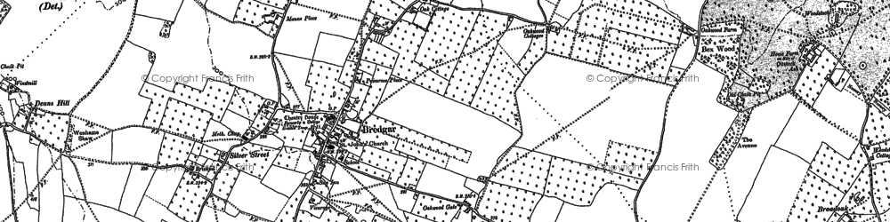 Old map of Bredgar in 1896