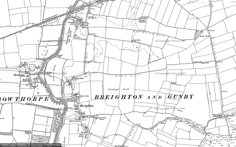 Old Map of Breighton, 1889 in 1889
