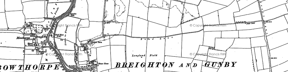 Old map of Breighton in 1889