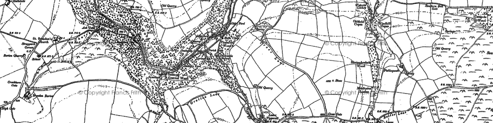 Old map of Brendon Common in 1903