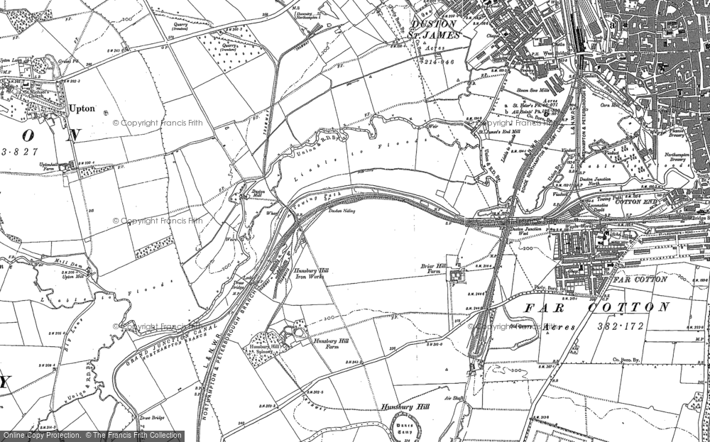 Old Map of Briar Hill, 1883 - 1884 in 1883