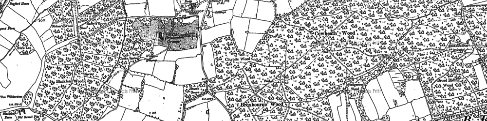 Old map of Bencroft Wood in 1896
