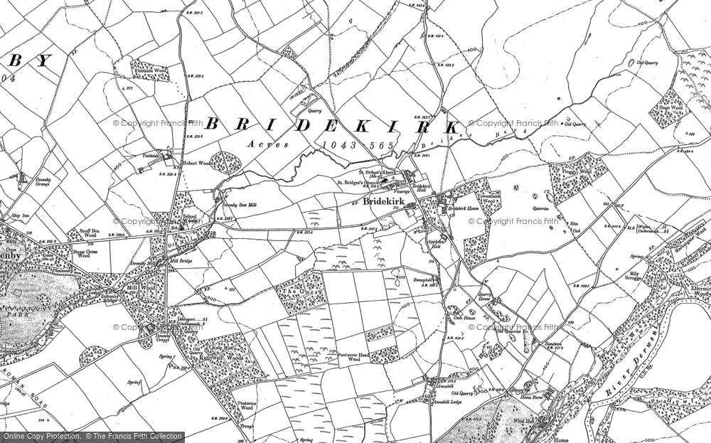 Old Map of Historic Map covering Anns Hill in 1898