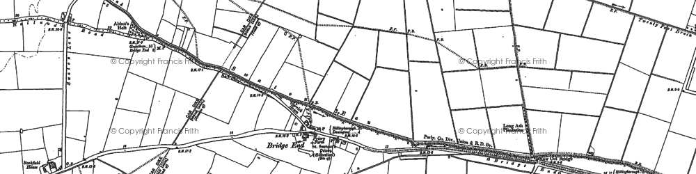 Old map of Bridge End in 1887