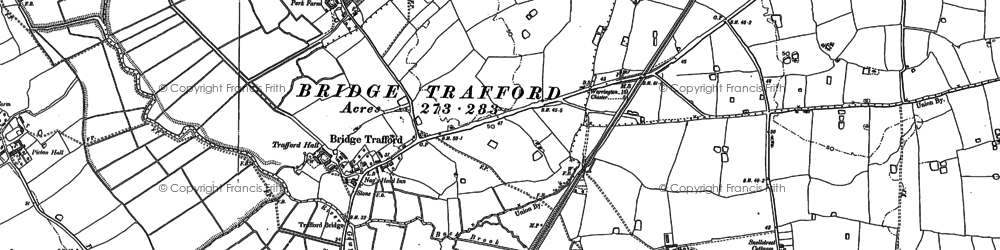 Old map of Bridge Trafford in 1897