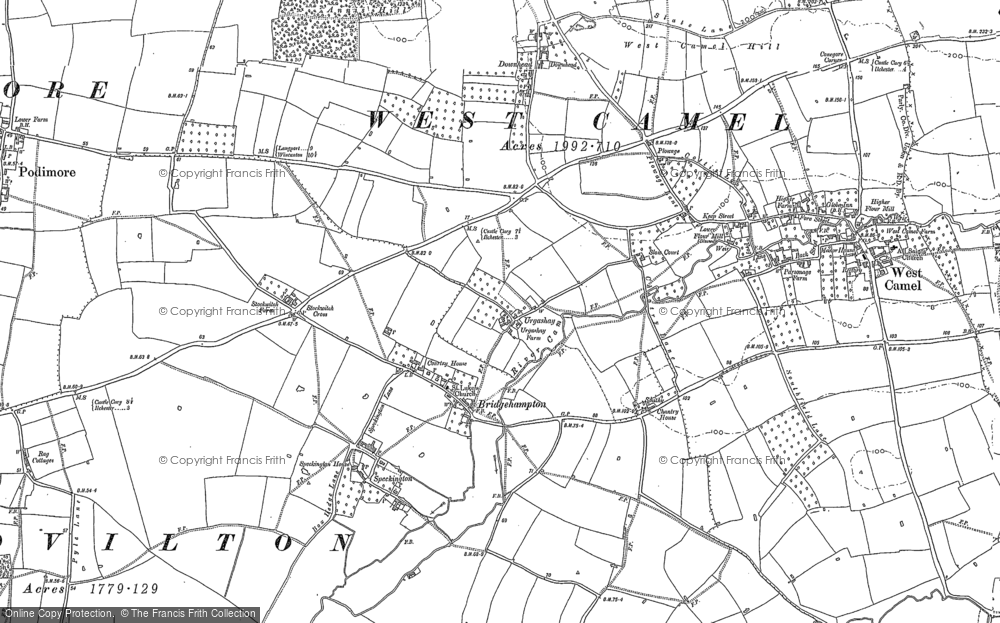 Old Map of Bridgehampton, 1885 in 1885