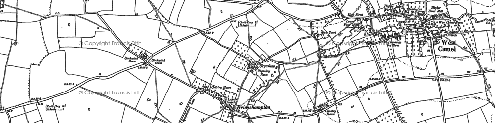 Old map of Bridgehampton in 1885