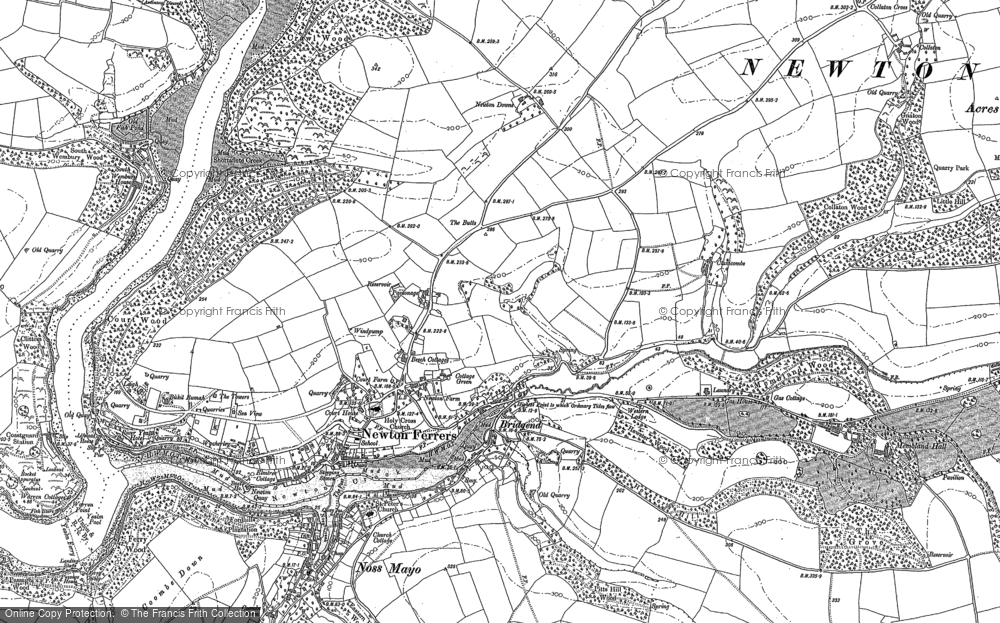 Old Map of Historic Map covering Butts Park in 1905