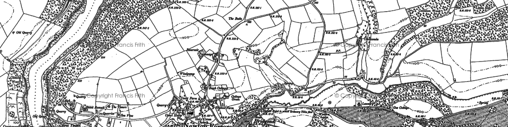 Old map of Bridgend in 1905