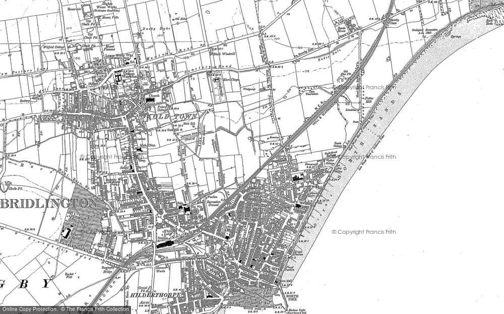 Old Map of Bridlington, 1889 - 1909 in 1889