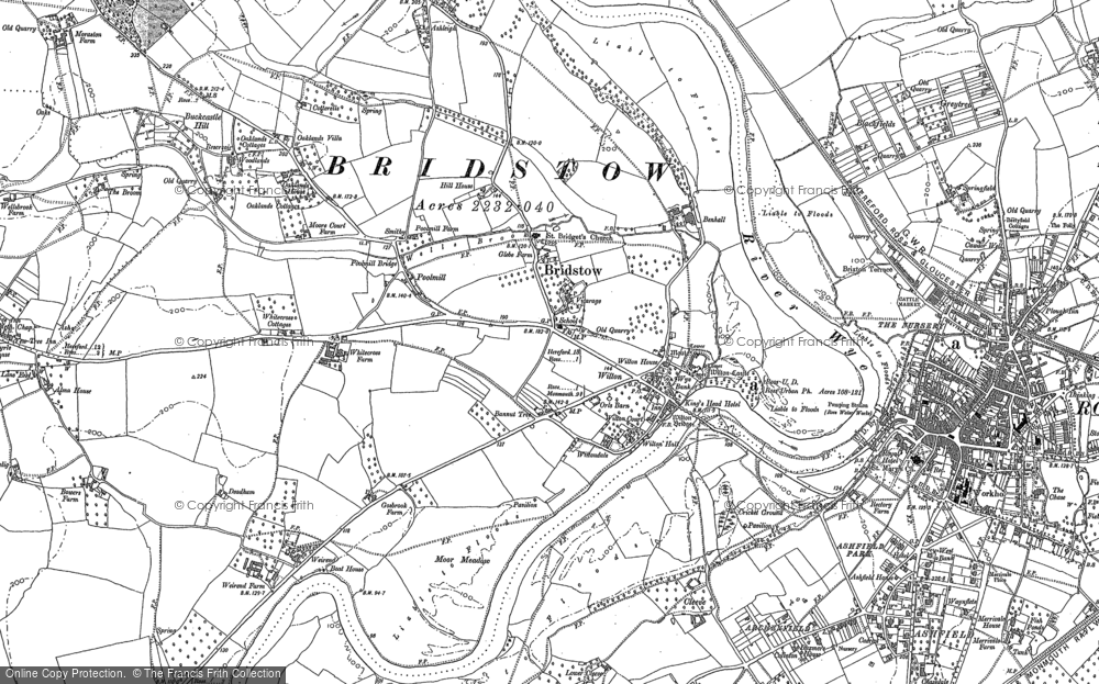 Old Map of Bridstow, 1887 in 1887