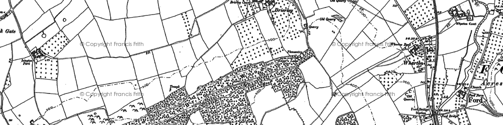 Old map of Brierley in 1885