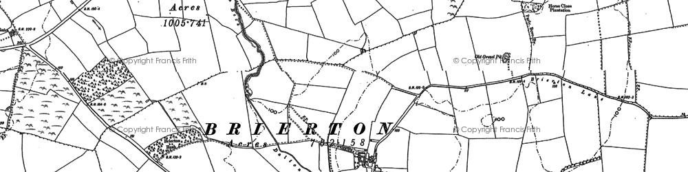 Old map of Brierton in 1896