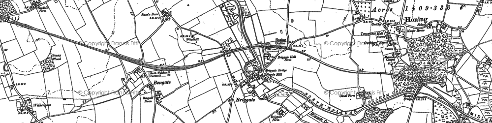 Old map of Briggate in 1884