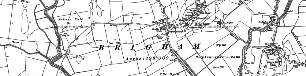 Old map of Brigham in 1890