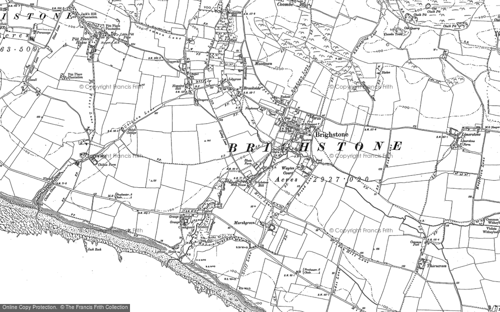 Old Map of Historic Map covering Moortown in 1907
