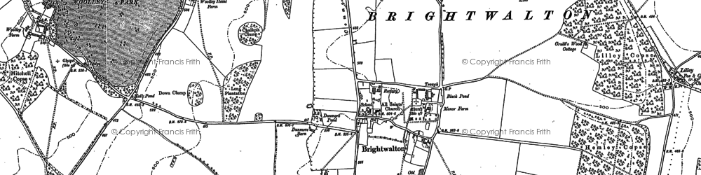 Old map of Brightwalton in 1898