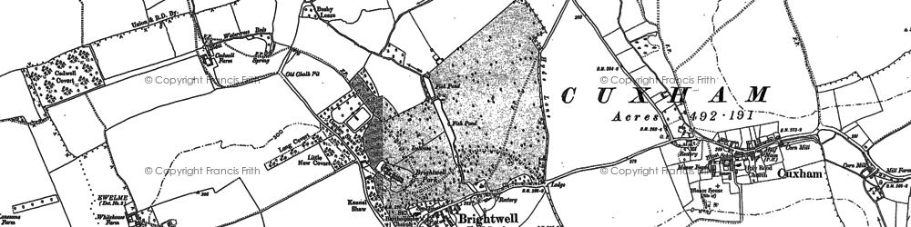 Old map of Brightwell Grove in 1897