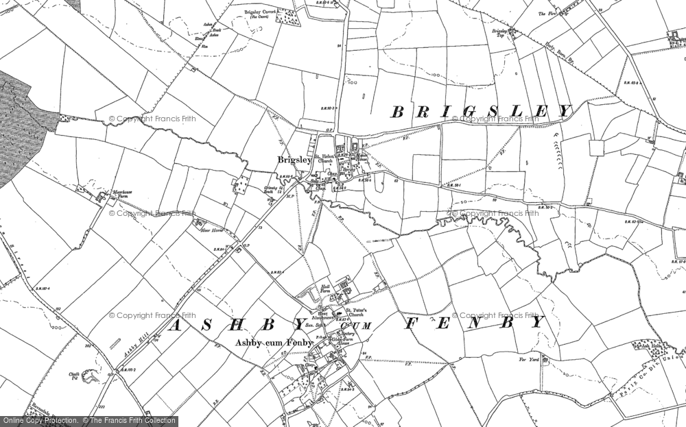 Old Map of Brigsley, 1887 in 1887