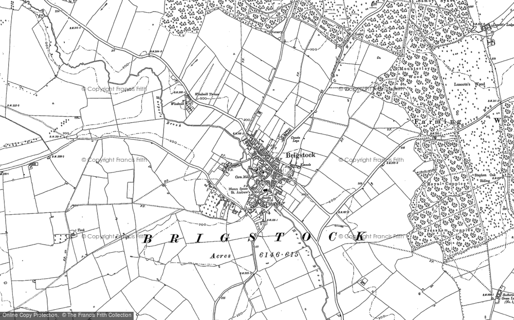 Old Map of Brigstock, 1885 in 1885
