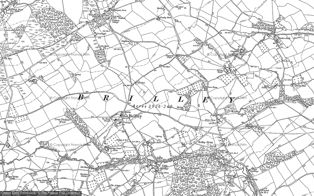 Old Map of Brilley, 1886 - 1902 in 1886