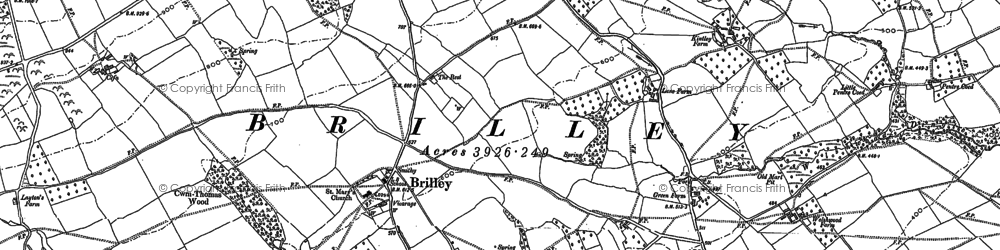 Old map of Brilley in 1886
