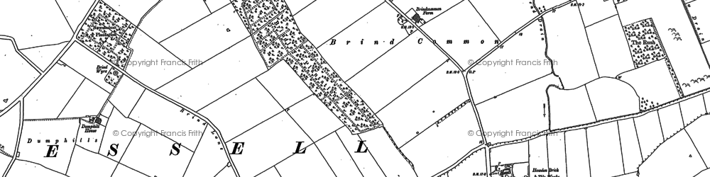 Old map of Brind in 1889