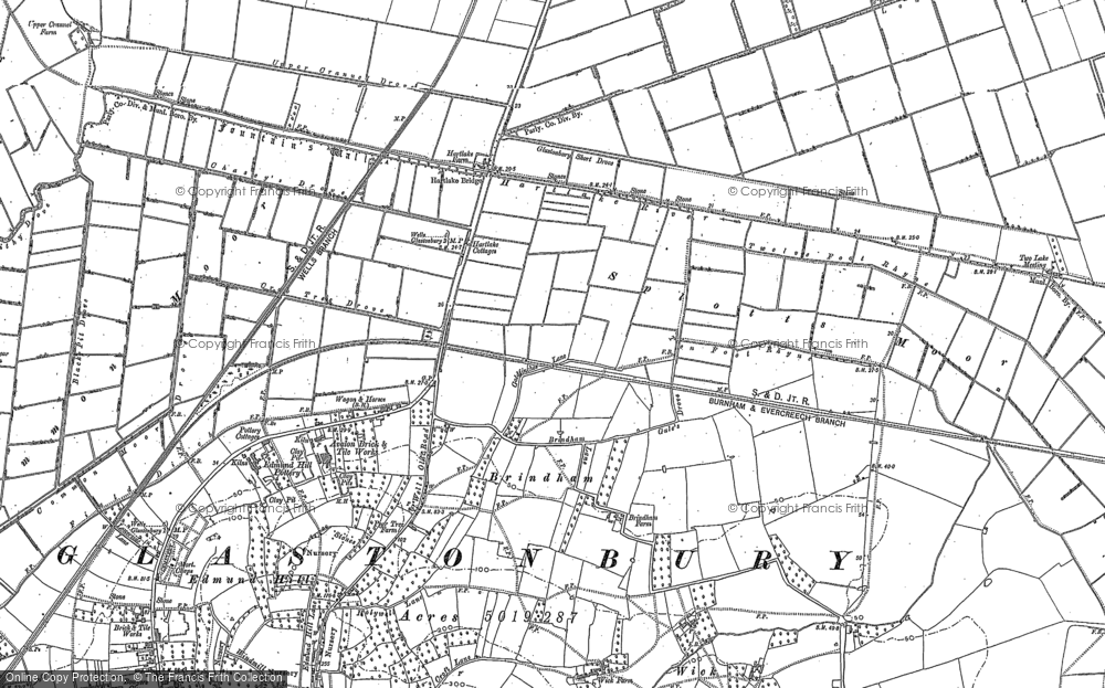 Old Map of Brindham, 1884 - 1885 in 1884