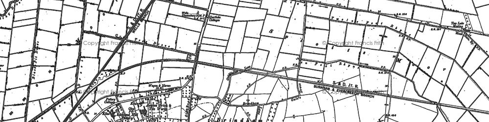 Old map of Brindham in 1884