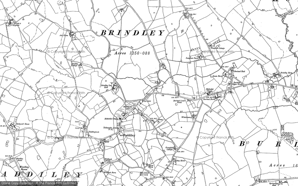 Old Map of Brindley, 1897 in 1897