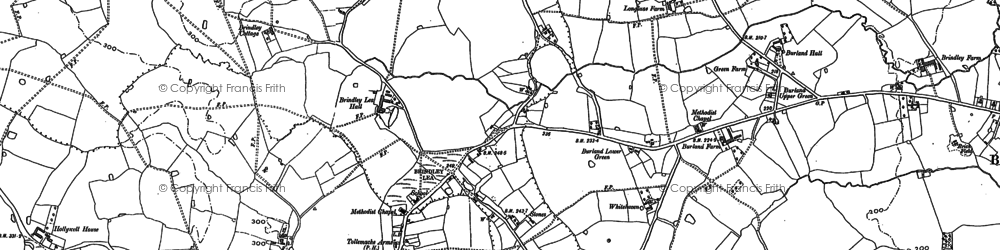 Old map of Brindley Lea Hall in 1897