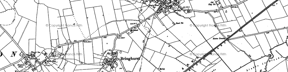 Old map of Bringhurst in 1899