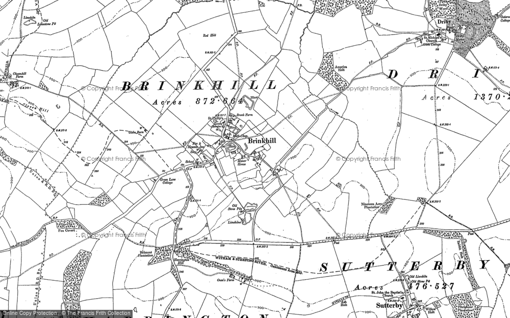 Old Map of Brinkhill, 1887 - 1888 in 1887