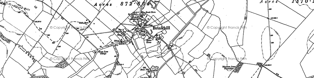 Old map of Brinkhill in 1887