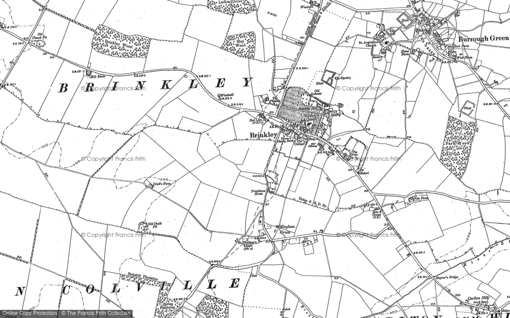 Old Map of Historic Map covering Willingham Green in 1885