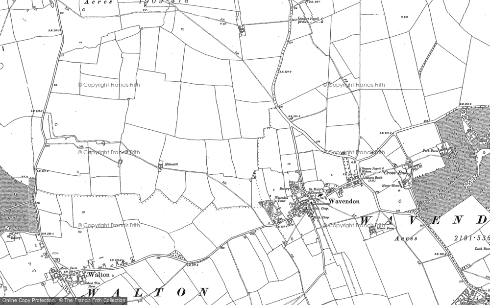 Old Map of Brinklow, 1924 in 1924