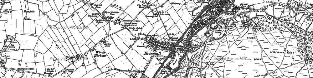 Old map of Brinscall Hall in 1893