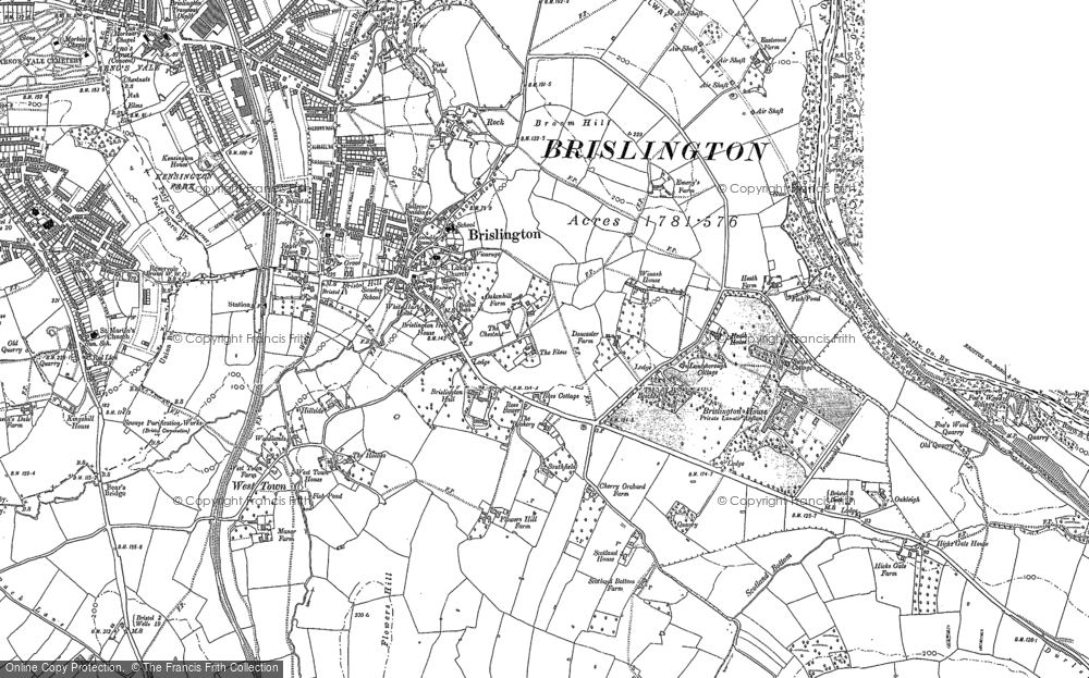 Old Map of Historic Map covering Broom Hill in 1902