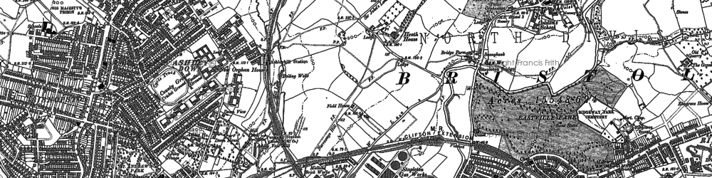 Old map of Bristol in 1902