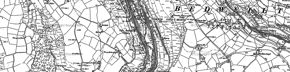 Old map of Brithdir in 1916