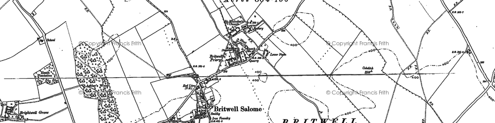 Old map of Britwell Salome in 1897