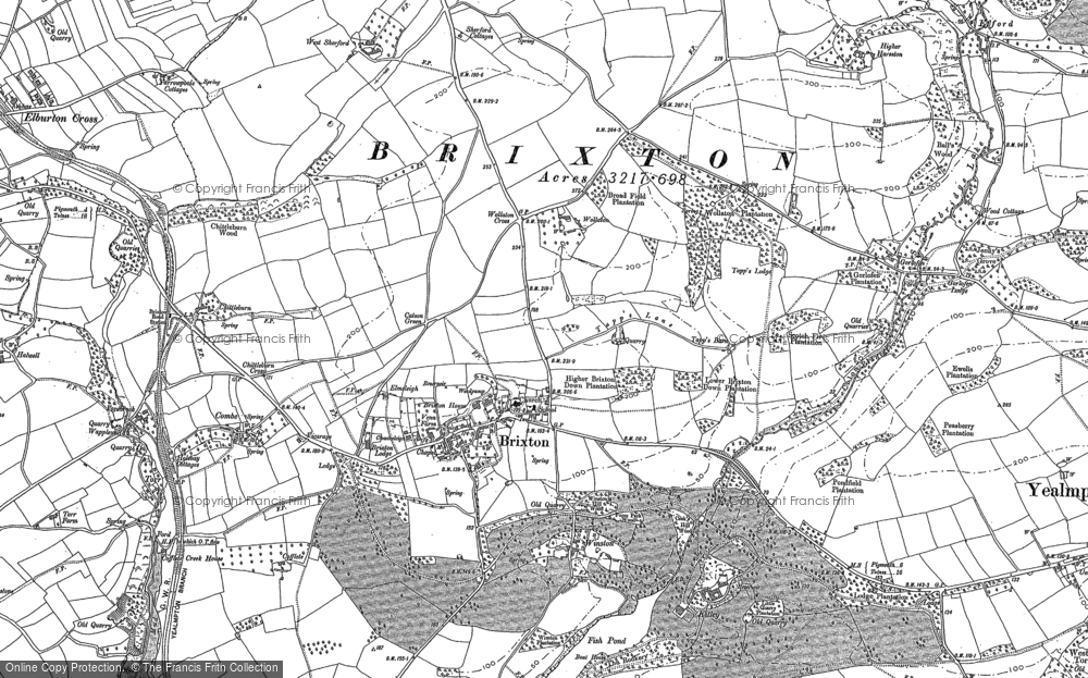 Old Map of Historic Map covering Winston in 1905