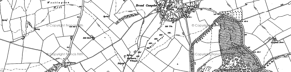 Old map of Westington Hill in 1883
