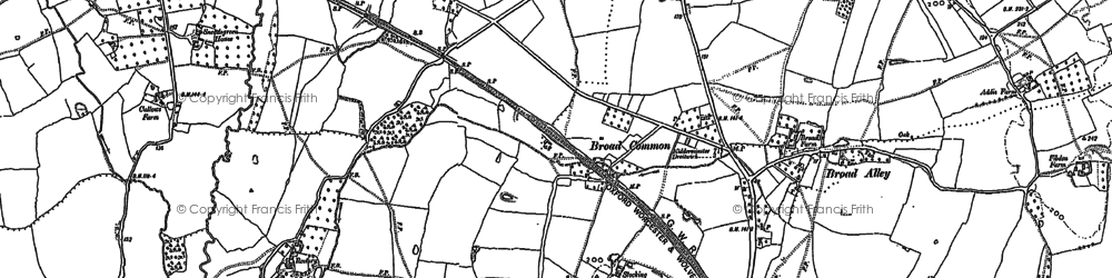 Old map of Broad Common in 1883